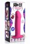 Squeeze-it Vibrating Squeezable Rechargeable Silicone Phallic Dildo - Pink
